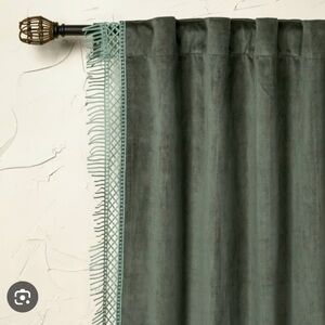 Opalhouse Teal Curtain with Fringe Detail